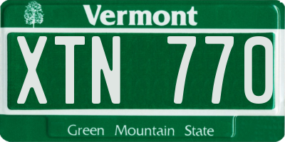 VT license plate XTN770
