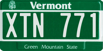 VT license plate XTN771