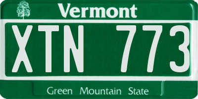 VT license plate XTN773