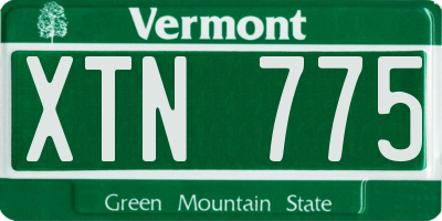 VT license plate XTN775