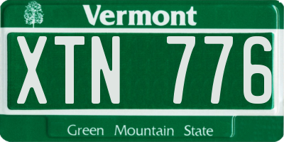 VT license plate XTN776
