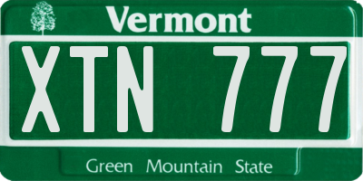 VT license plate XTN777