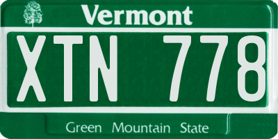 VT license plate XTN778