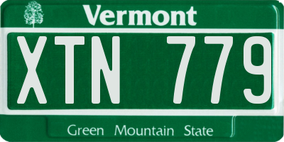 VT license plate XTN779