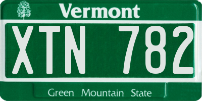 VT license plate XTN782