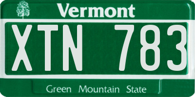 VT license plate XTN783
