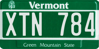 VT license plate XTN784