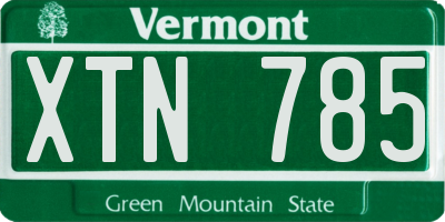 VT license plate XTN785