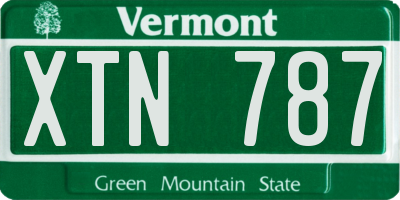 VT license plate XTN787