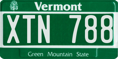 VT license plate XTN788