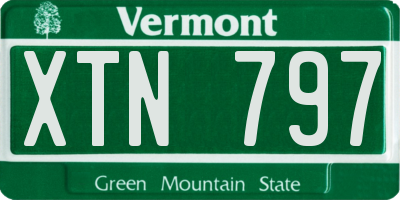 VT license plate XTN797