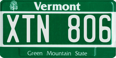 VT license plate XTN806