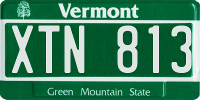 VT license plate XTN813