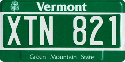 VT license plate XTN821