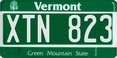 VT license plate XTN823