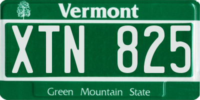 VT license plate XTN825