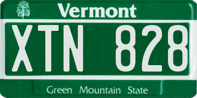 VT license plate XTN828