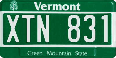 VT license plate XTN831