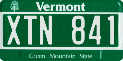 VT license plate XTN841