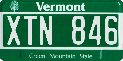 VT license plate XTN846