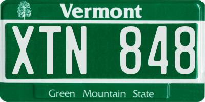 VT license plate XTN848