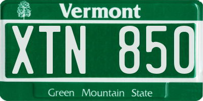 VT license plate XTN850