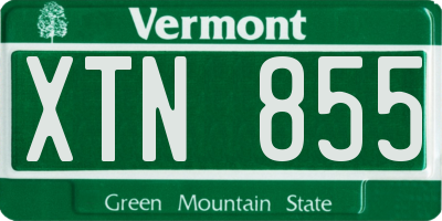 VT license plate XTN855