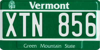 VT license plate XTN856