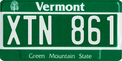 VT license plate XTN861