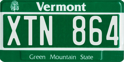 VT license plate XTN864