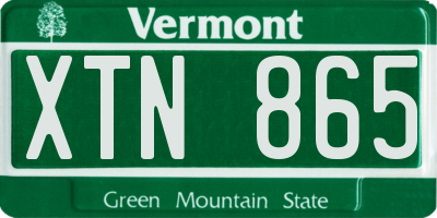 VT license plate XTN865