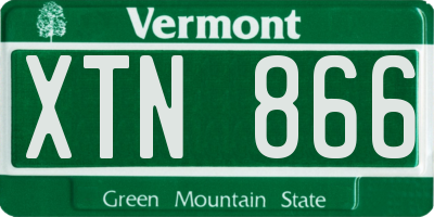 VT license plate XTN866