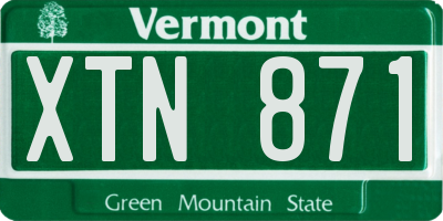 VT license plate XTN871
