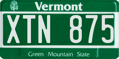 VT license plate XTN875