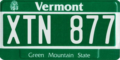 VT license plate XTN877