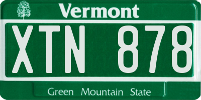 VT license plate XTN878