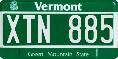VT license plate XTN885