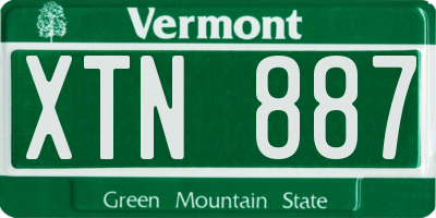VT license plate XTN887