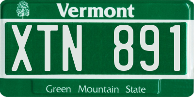 VT license plate XTN891