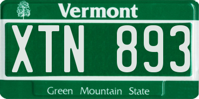 VT license plate XTN893