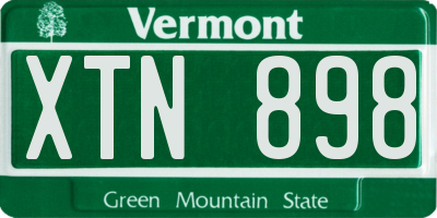 VT license plate XTN898