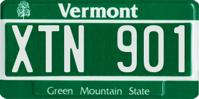 VT license plate XTN901