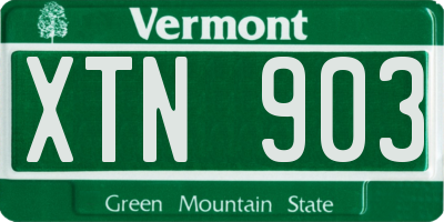 VT license plate XTN903