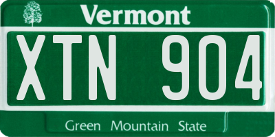VT license plate XTN904
