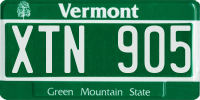 VT license plate XTN905