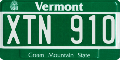 VT license plate XTN910
