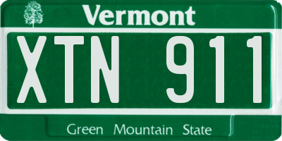 VT license plate XTN911