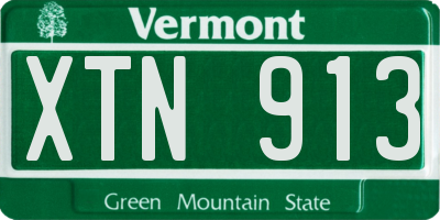 VT license plate XTN913