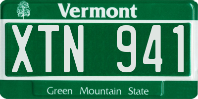 VT license plate XTN941