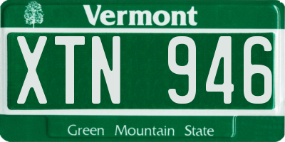 VT license plate XTN946